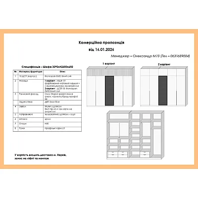 Вариант Шкафа распашного №94 16.01.2026-1