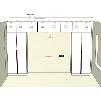Вариант Шкафа распашного №97 04.02.2026-0