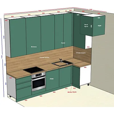Мебель Вариант Кухни №360 09.02.2026-0