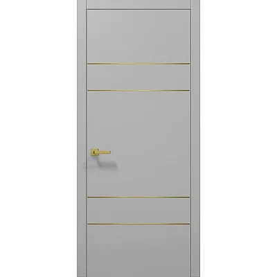 Межкомнатные Двери PL-09 серый матовый Папа Карло ПВХ плёнка-0