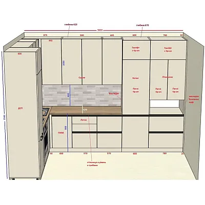 Мебель Вариант Кухни №362 11.02.2026-0