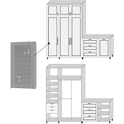 Вариант Шкафа распашного №100 17.02.2026-0