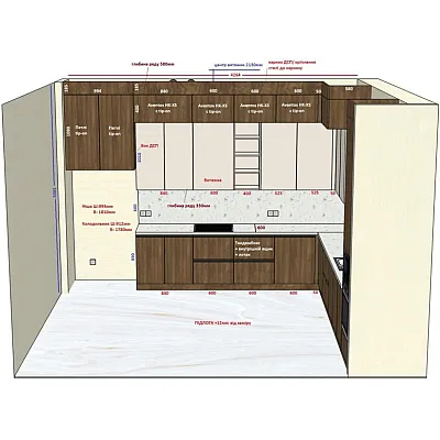 Мебель Вариант Кухни №370 18.02.2026-0