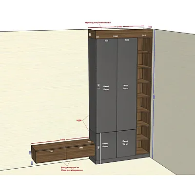 Вариант Шкафа распашного №101 19.02.2026-0