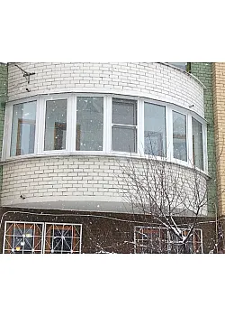 Радиальный балкон STEKO Steko S700 Тёплое остекление