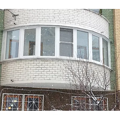 Радиальный балкон STEKO Steko S700 Тёплое остекление-0