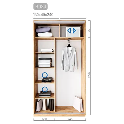 Мебель Шкаф-купе Виват B-134-1