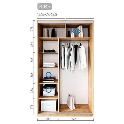 Меблі Шафа-купе Віват B-146-1