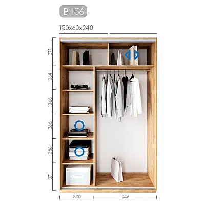 Меблі Шафа-купе Віват B-156-1