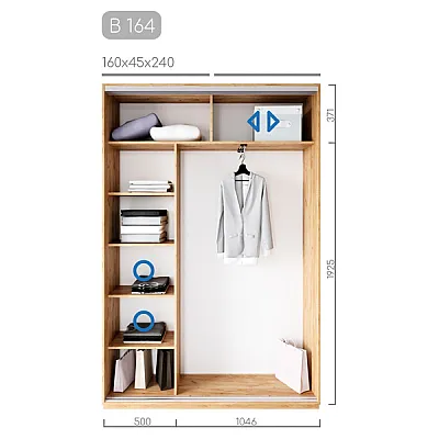 Мебель Шкаф-купе Виват B-166-1