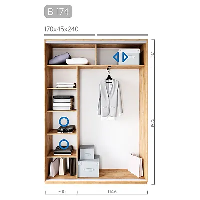 Меблі Шафа-купе Віват B-174-6