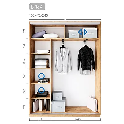 Меблі Шафа-купе Віват B-184-1