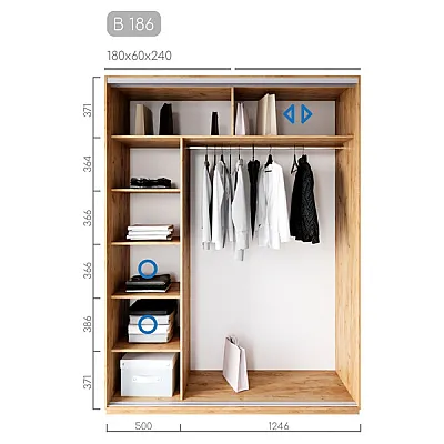 Меблі Шафа-купе Віват B-186-1