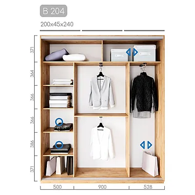 Меблі Шафа-купе Віват B-204-1