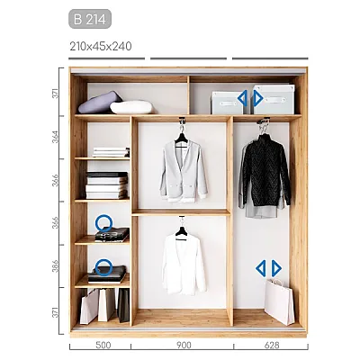 Меблі Шафа-купе Віват B-214-1