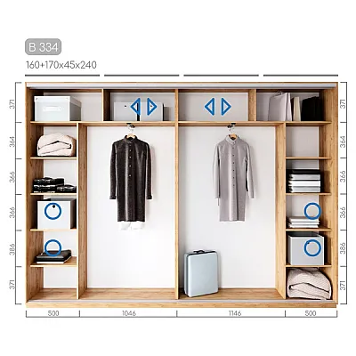 Мебель Шкаф-купе Виват B-334-10