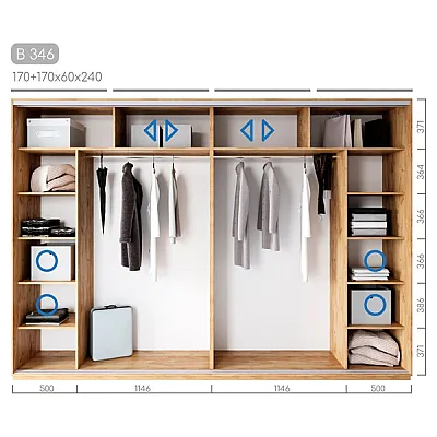 Меблі Шафа-купе Віват B-346-1