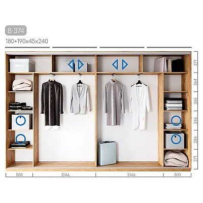 Меблі Шафа-купе Віват B-374-8