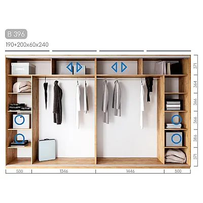 Меблі Шафа-купе Віват B-396-1