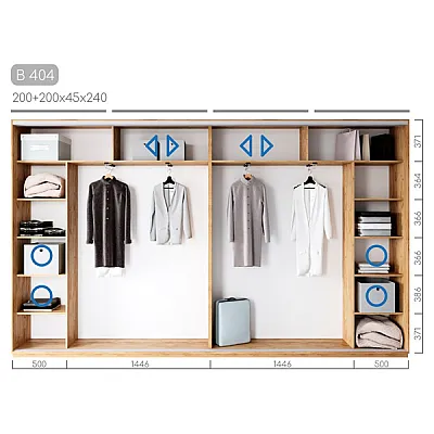 Мебель Шкаф-купе Виват B-404-1