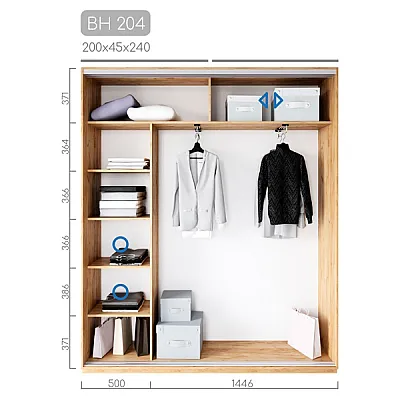 Мебель Шкаф-купе Виват BH-204-1