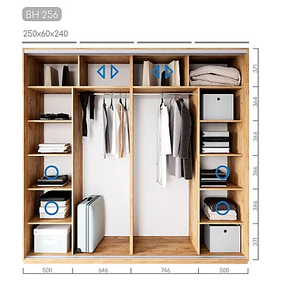 Мебель Шкаф-купе Виват BH-256-4