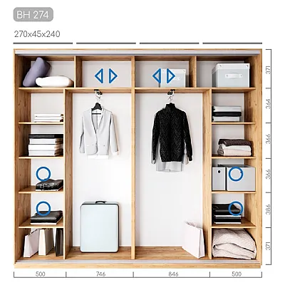 Мебель Шкаф-купе Виват BH-274-1