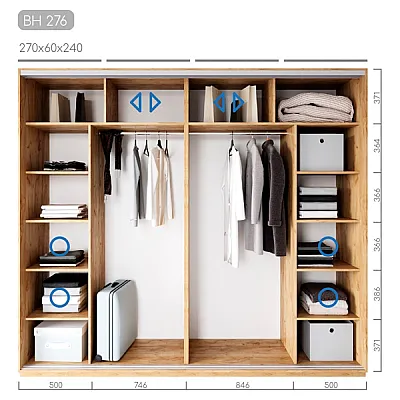 Мебель Шкаф-купе Виват BH-276-1