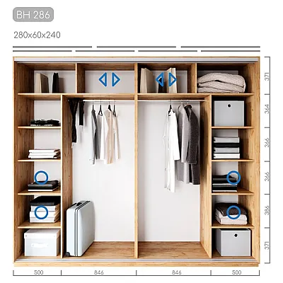 Мебель Шкаф-купе Виват BH-286-1