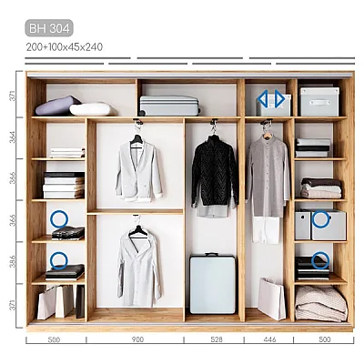 Мебель Шкаф-купе Виват BH-304-1