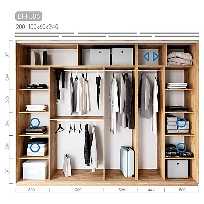 Меблі Шафа-купе Віват BH-306-1