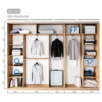 Меблі Шафа-купе Віват BH-324-1