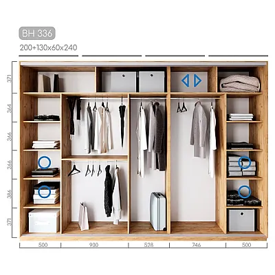 Мебель Шкаф-купе Виват BH-336-1
