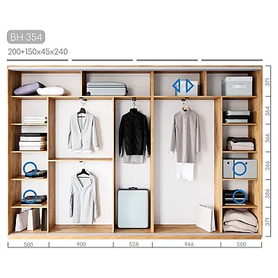 Мебель Шкаф-купе Виват BH-354-1