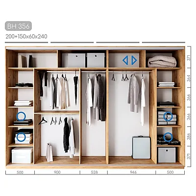 Мебель Шкаф-купе Виват BH-356-1