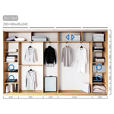 Мебель Шкаф-купе Виват BH-384-1
