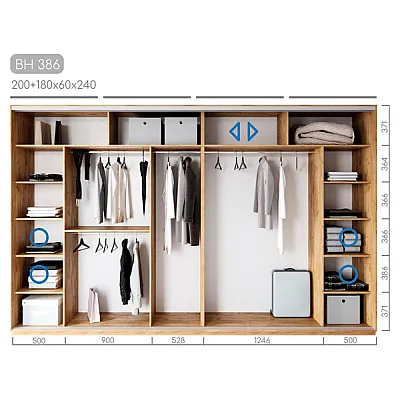 Мебель Шкаф-купе Виват BH-386-1