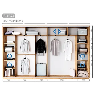 Мебель Шкаф-купе Виват BH-394-1