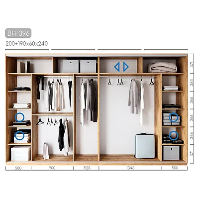 Мебель Шкаф-купе Виват BH-396-1