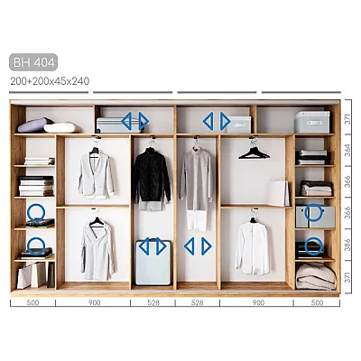 Мебель Шкаф-купе Виват BH-404-1