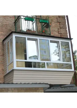 Балкон под ключ с выносом Epsilon, П-образный