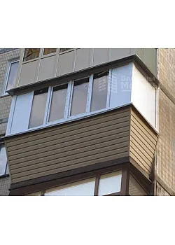 Балкон под ключ с выносом WDS, Г-образный