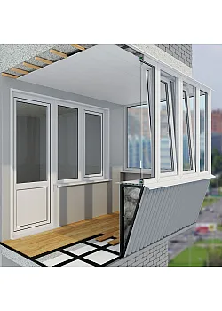 Балкон під ключ з оздобленням WDS