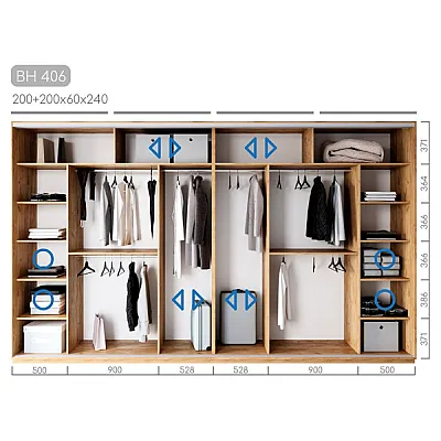 Меблі Шафа-купе Віват BH-406-1