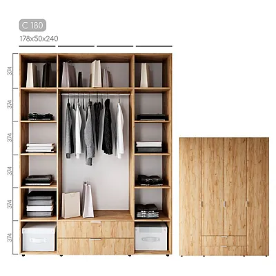 Мебель Шкаф Сота C-180-3