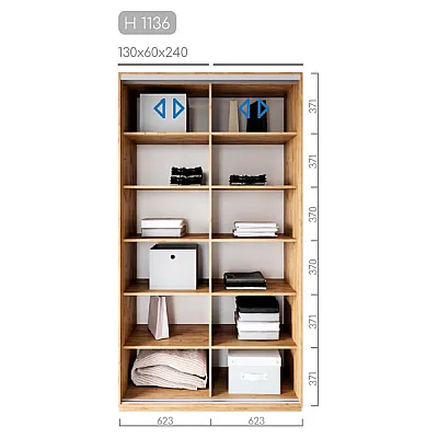 Мебель Шафа-купе Новатор H-1136-1