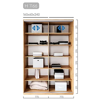 Мебель Шкаф-купе Новатор H-1166-1