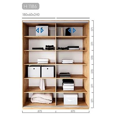 Мебель Шкаф-купе Новатор H-1186-1