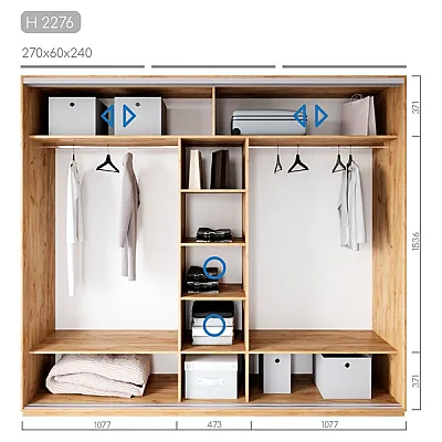 Мебель Шкаф-купе Новатор H-2276-4