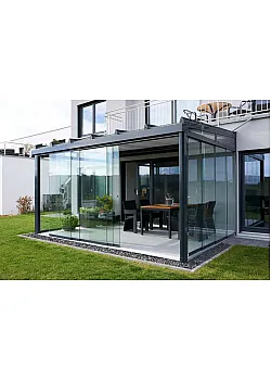 Безрамное остекление (стеклянная гармошка) Reynaers под ключ